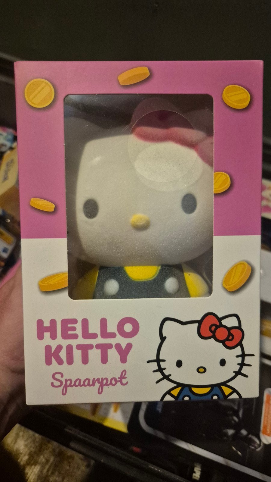 Hello Kitty Spaarpot - Nieuw in doos (geel), Ophalen of Verzenden