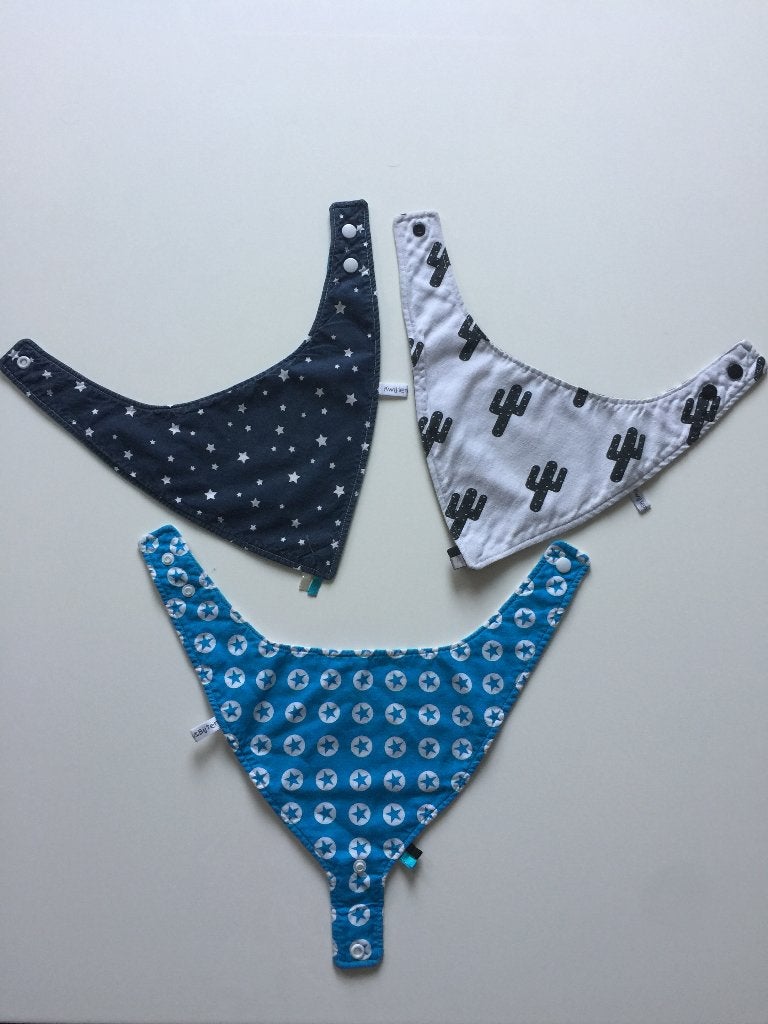 3 Kwijl slabbers van Kwijlen en bijten (handmade) (N125), Ophalen of Verzenden, Zo goed als nieuw, Slab