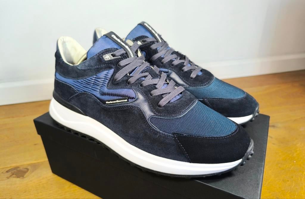Floris van Bommel herenschoenen maat 10 / 44,5, Ophalen, Blauw, Floris van Bommel, Sneakers of Gympen