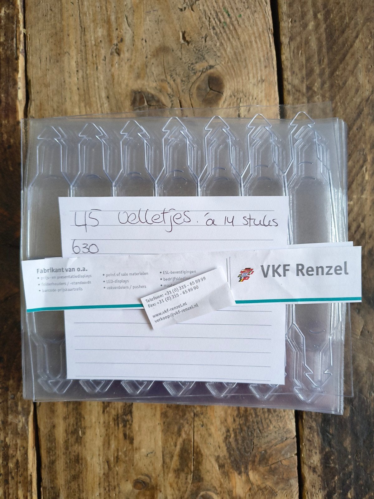 630 stuks prijskaartjes houders. Transparant., Ophalen of Verzenden, Nieuw