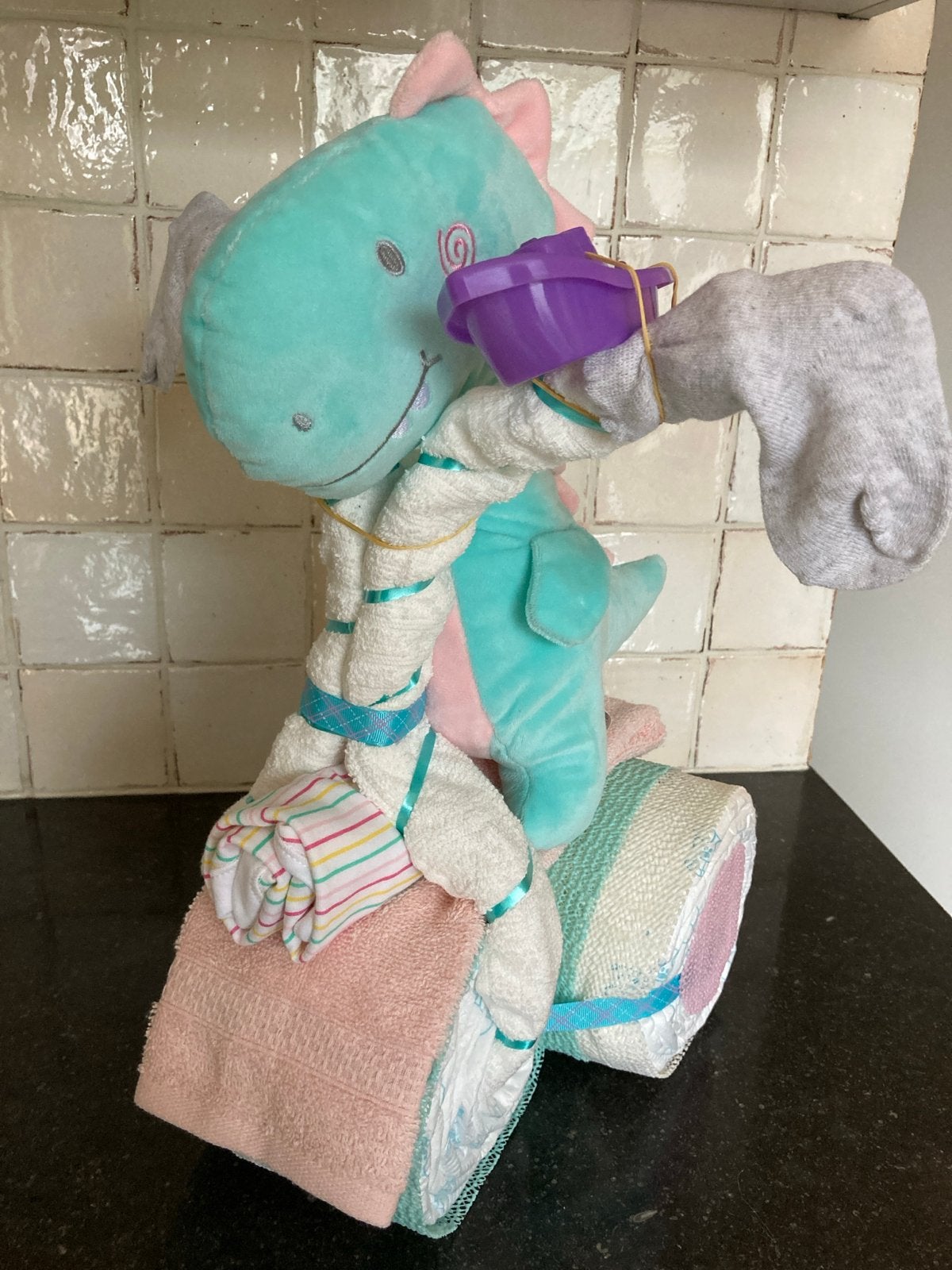 Unieke Kraamcadeaus: Luiertaarten met Knuffels en Badartikel, Ophalen of Verzenden, Nieuw, Kraamcadeau