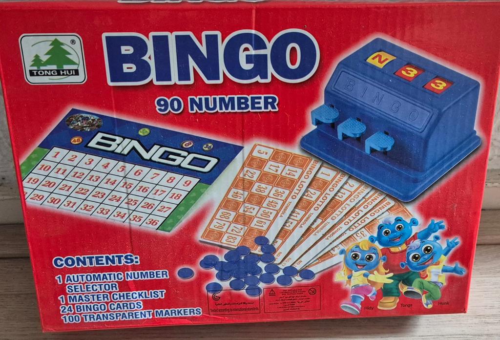 Bingo 90 Nummers Spel - Compleet met Kaarten en Markers, Vijf spelers of meer, Ophalen of Verzenden, Zo goed als nieuw