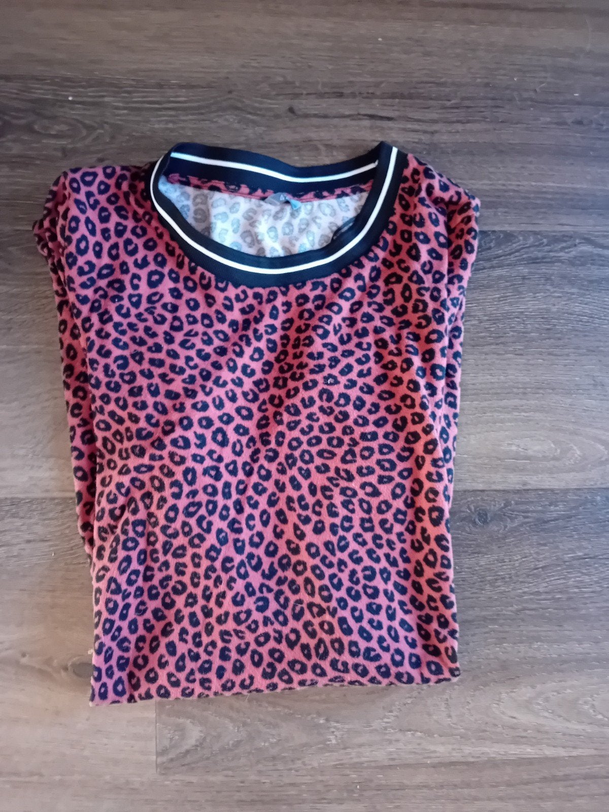 2 panter jurken driekwart mouw, dames shirt L, Ophalen of Verzenden, Zo goed als nieuw, Bruin, Korte mouw