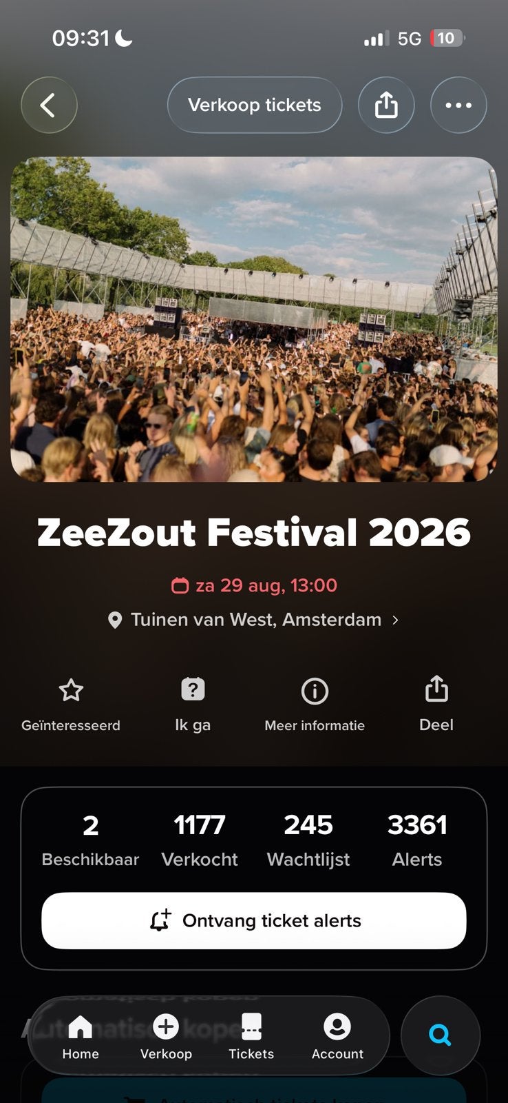 1x ZeeZout Festival 2026 ticket, Tickets en Kaartjes, Eén persoon, Ticket of Toegangskaart