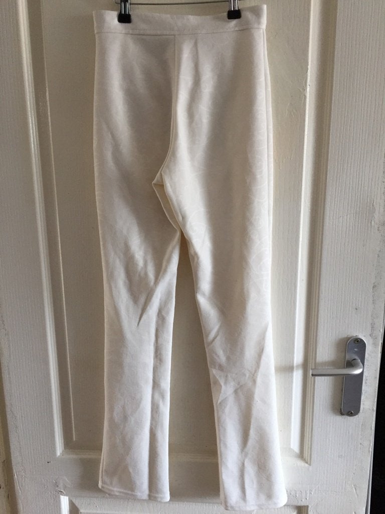 Stretch broek S, creme wit. (2B19), Tweedehands verkoop, Wit, Ophalen of Verzenden, Lang