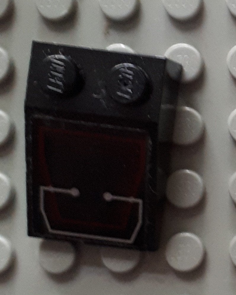 3298pb032 (1) black Slope 33 3 x 2 with Silver Circuitry i, Ophalen of Verzenden, Gebruikt