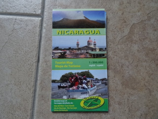 wegenkaart Nicaragua, Boeken, Atlassen en Landkaarten, Gelezen, Overige gebieden, 2000 tot heden, Ophalen of Verzenden