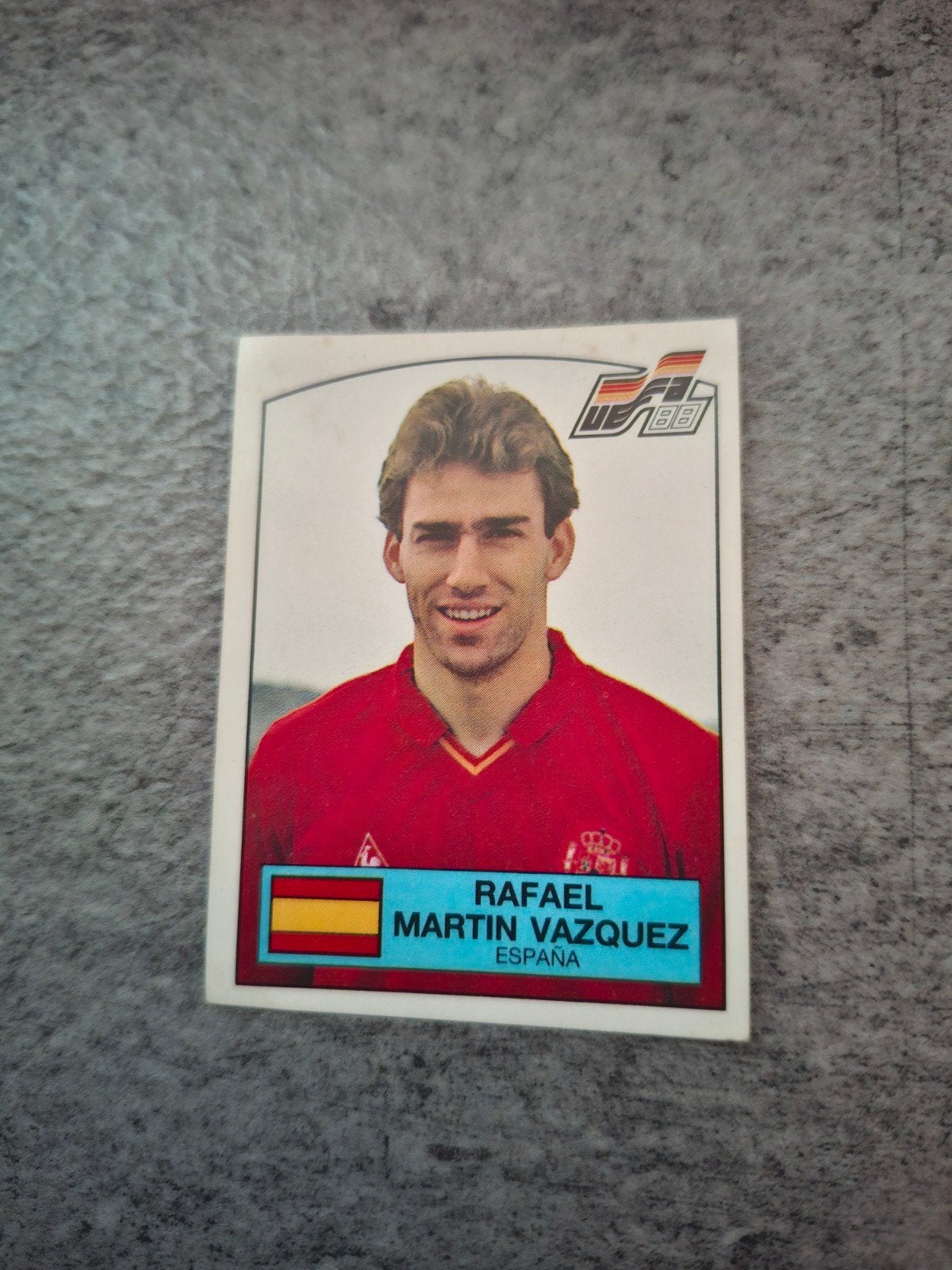 Panini Euro 88 Duitsland. Rafael Martin Vazquez Spanje., Ophalen of Verzenden, Zo goed als nieuw, Sticker