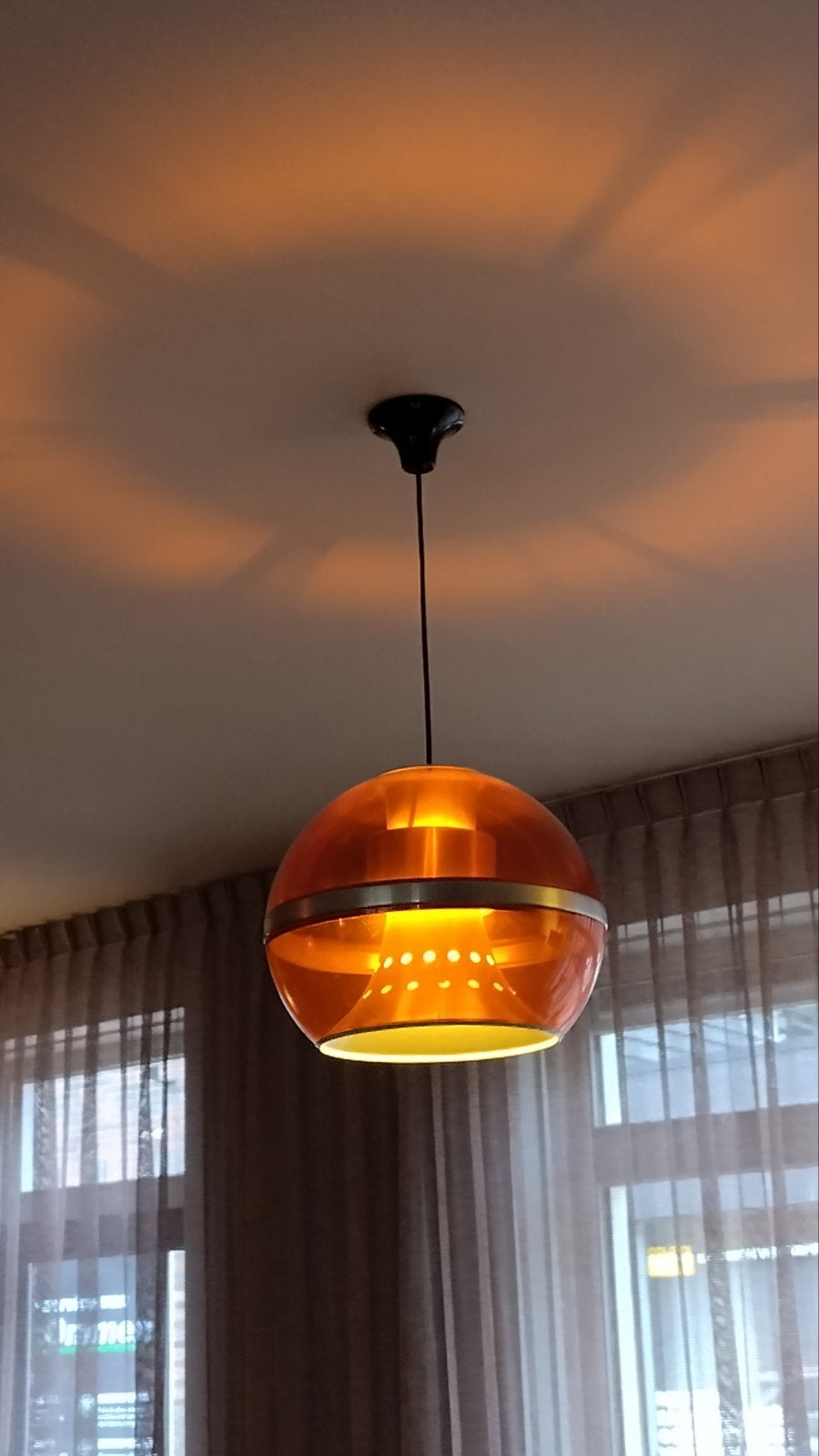 Dijkstra space age oranje lamp, Ophalen of Verzenden, Minder dan 50 cm