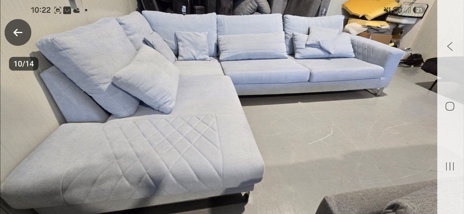 Mooie Hoekbank Grijs/Blauw Profijt Meubels - Z.G.A.N., Huis en Inrichting, Banken | Bankstellen, 125 tot 150 cm, Profijt Meubels