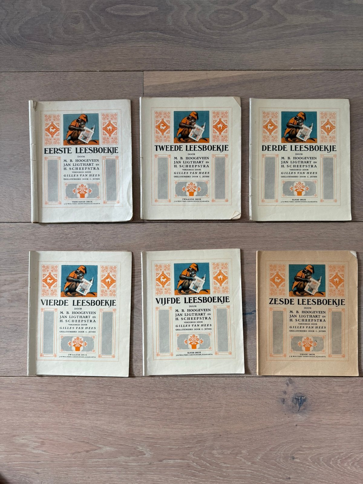 Eerste 6 leesboekjes uit 1952, Ophalen of Verzenden