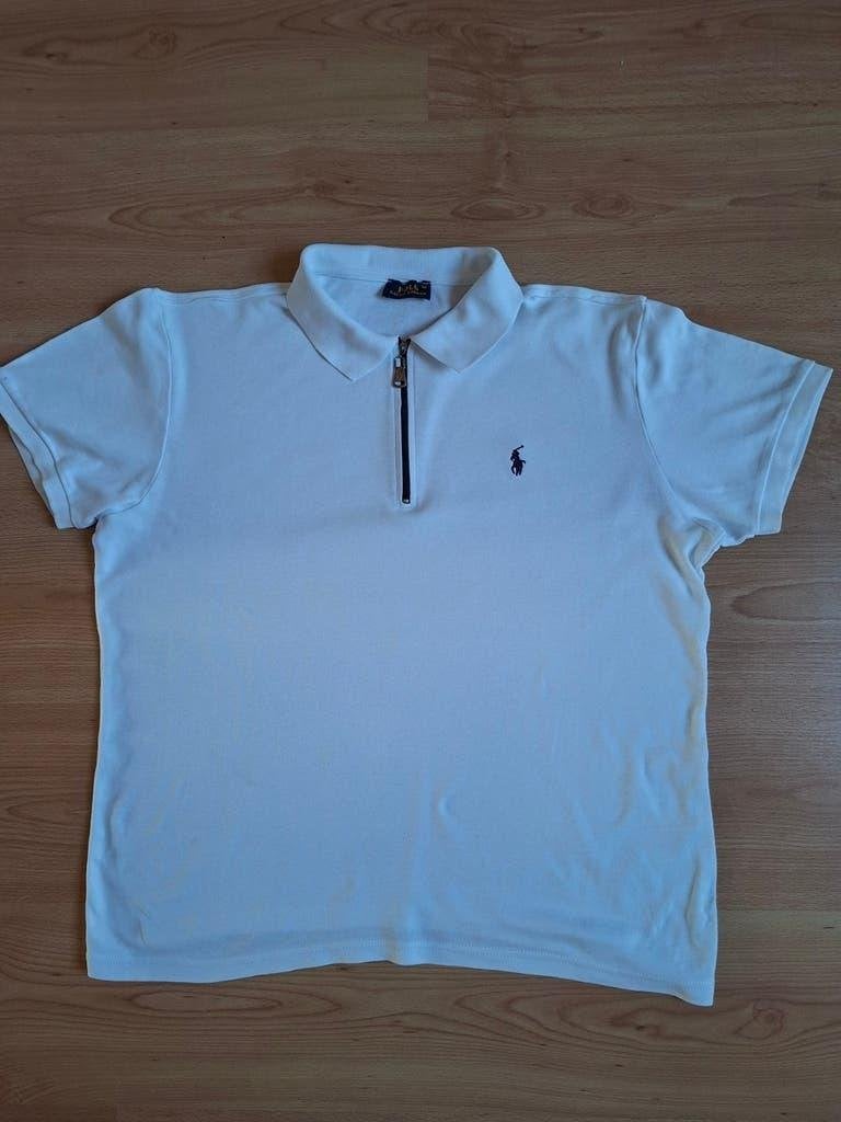 Polo Ralph Lauren Poloshirt met rits - Maat M, Maat 48/50 (M), Wit, Ophalen of Verzenden, Polo Ralph Lauren