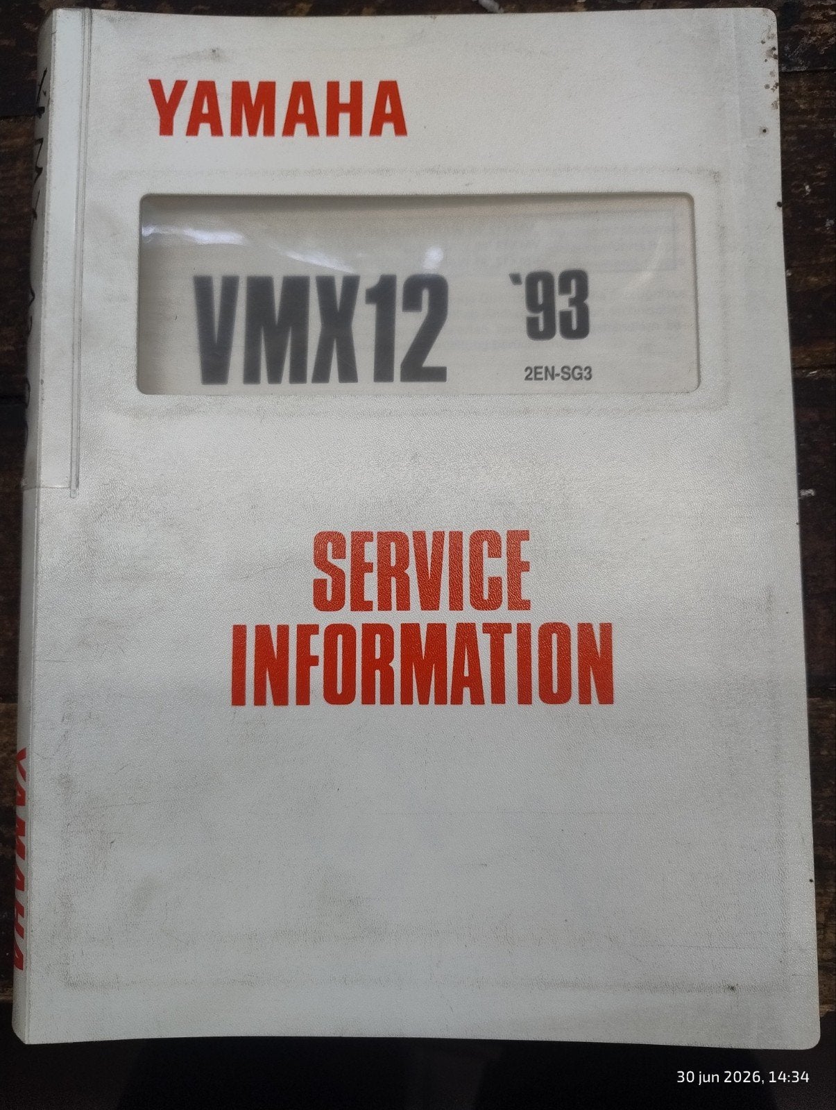 Yamaha VMX12 Service Informatie (1986 & 1993), Verzenden, Yamaha