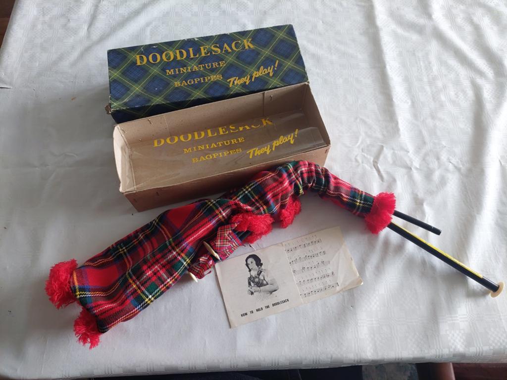 Vintage Doodlesack Miniatuur Doedelzak, Muziek en Instrumenten, Blaasinstrumenten | Overige, Gebruikt, Overige soorten, Ophalen of Verzenden
