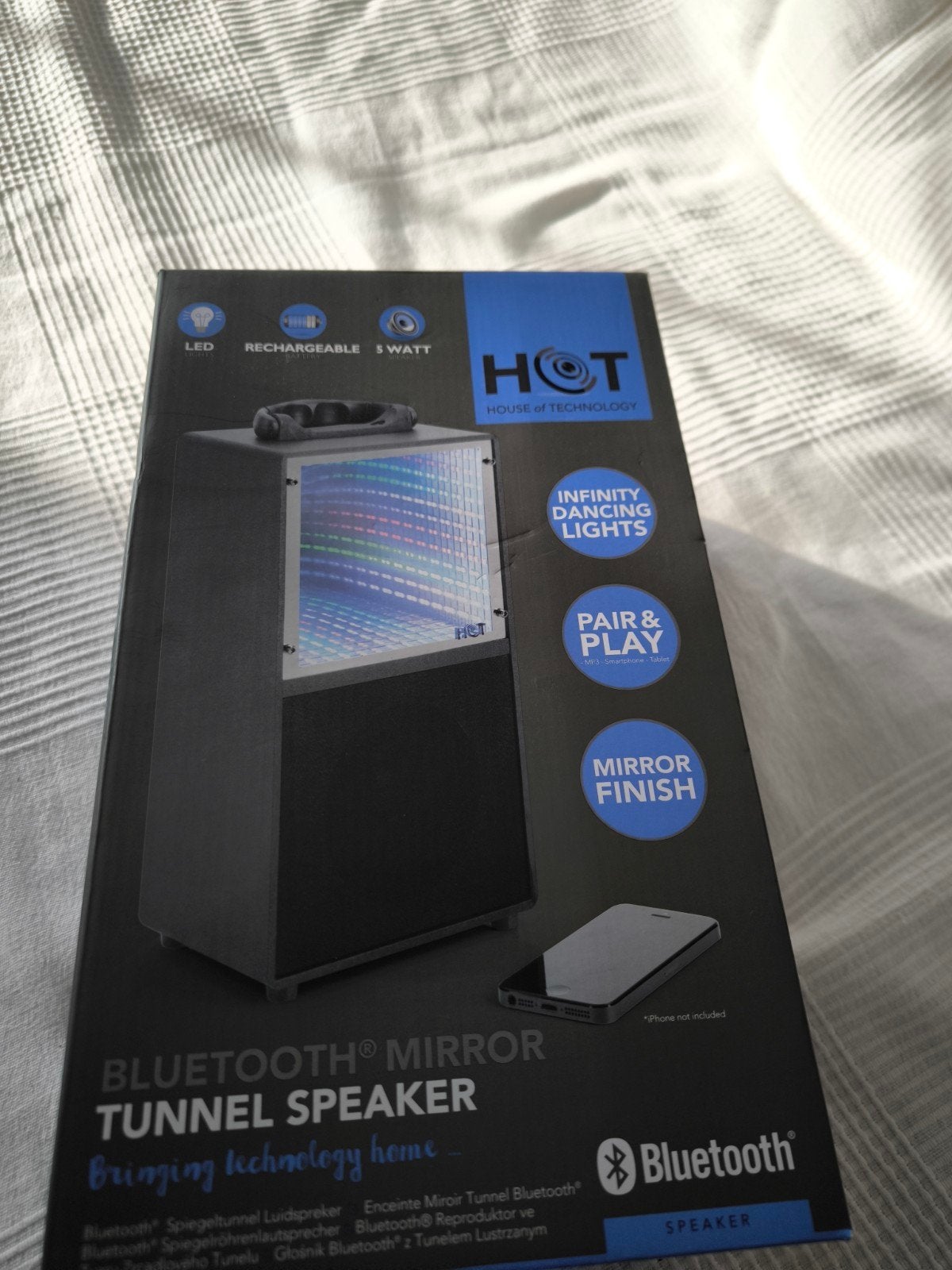 HOT Bluetooth Mirror Tunnel Speaker Infinity Dancing Ligh, Auto diversen, Ophalen of Verzenden, Nieuw