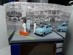 Fiat Nuova 500 met diorama, Ophalen of Verzenden, Nieuw, Auto, Overige merken