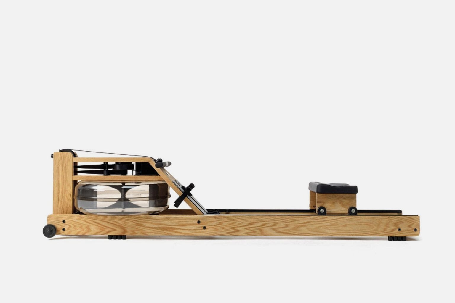Waterrower - Roeimachine eikenhout met waterweerstandsysteem, Ophalen, Overige materialen, Benen, Zo goed als nieuw
