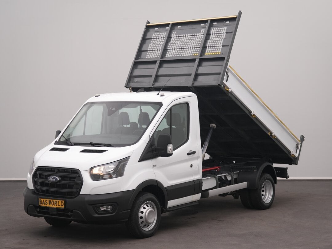 Ford Transit 165pk Tipper Kipper Dubbellucht 3,5t Trekhaak A, Auto's, 4 cilinders, Wit, Bedrijf, 165 pk
