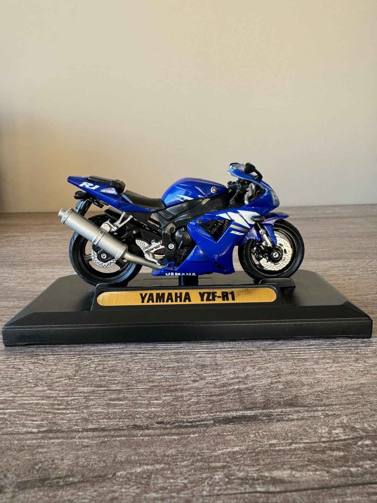 Yamaha YZF-R1 Modelmotorfiets - Blauw, Overige merken, 1:50 of kleiner, Overige typen, Ophalen of Verzenden
