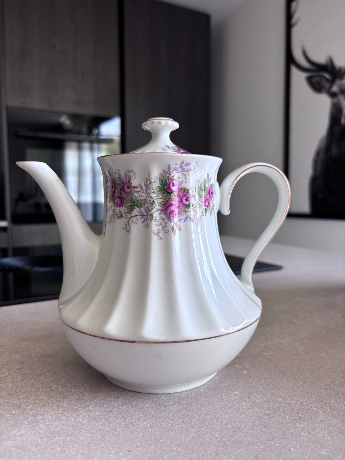 Royal Bavaria theepot met bloemmotief, Ophalen of Verzenden