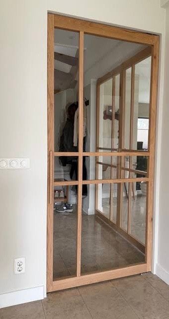 Taatsdeur/massief eiken/binnendeur/loft/schuifdeur/OP MAAT, Ophalen of Verzenden