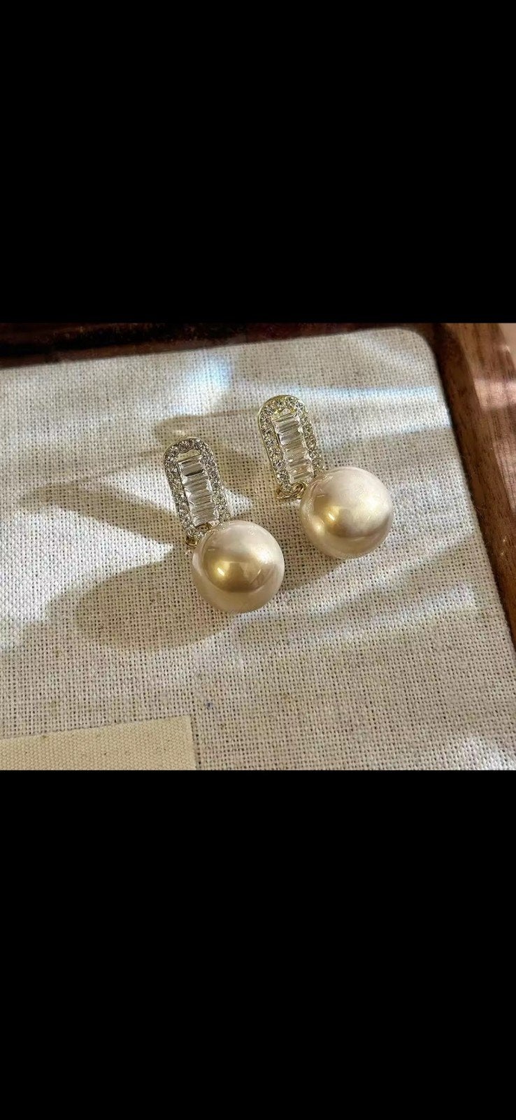 Nieuwe Oorbellen met Parel en Strass, Sieraden, Tassen en Uiterlijk, Ophalen, Overige materialen, Hangers, Nieuw