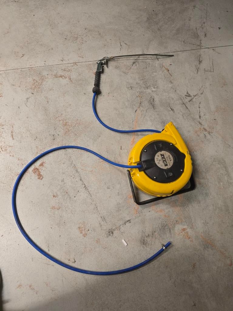 Zeca luchthaspel stalen behuizing met blaaspistool, 100 liter of meer, Ophalen of Verzenden, Gebruikt