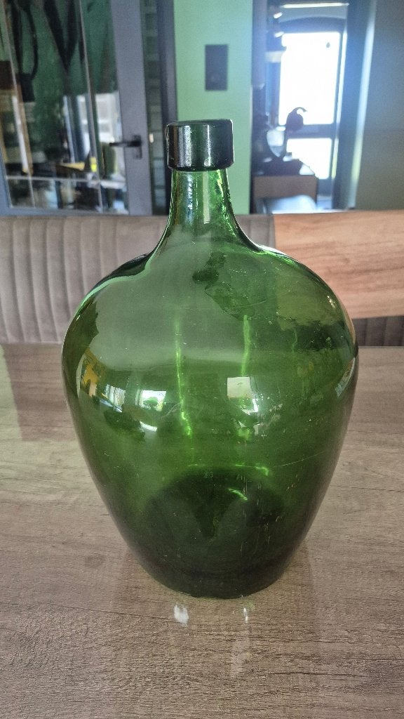 Vintage gistfles (groen), Antiek en Kunst, Ophalen of Verzenden