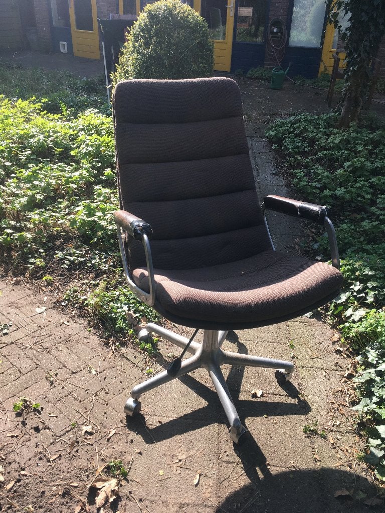 Bureaustoel Artifort Harcourt vintage bruin, Ophalen, Gebruikt, Bruin, Bureaustoel