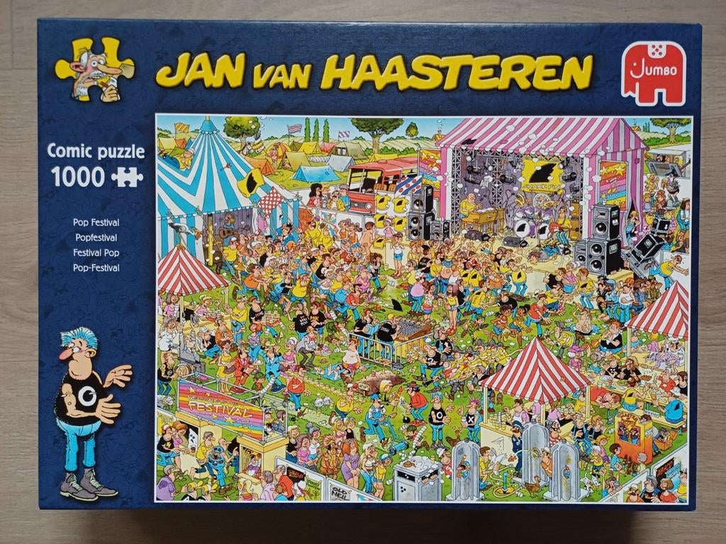 Jan van Haasteren Pop Festival Puzzel 1000 Stukjes, Ophalen of Verzenden, 500 t/m 1500 stukjes, Zo goed als nieuw, Legpuzzel