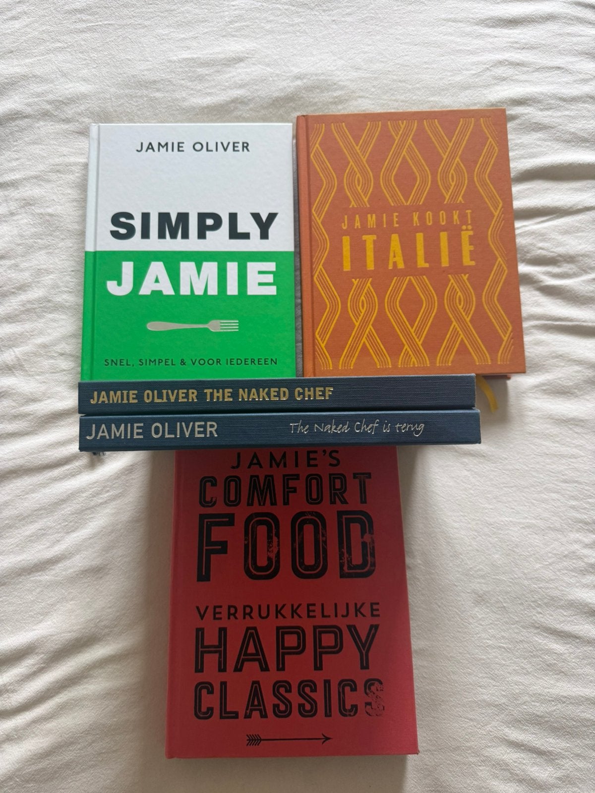 Jamie Oliver kookboeken set 5 stuks, Boeken, Ophalen of Verzenden, Zo goed als nieuw