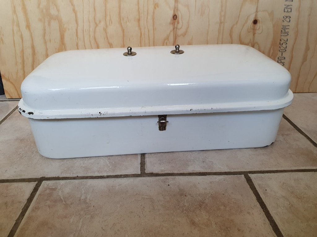 Witte vintage brooddoos broodtrommel, Verzamelen, Retro, Ophalen of Verzenden, Huis en Inrichting