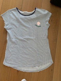 Shirt H&M schelp maat 158/164 ZGAN, Meisje, H&M, Ophalen of Verzenden, Zo goed als nieuw