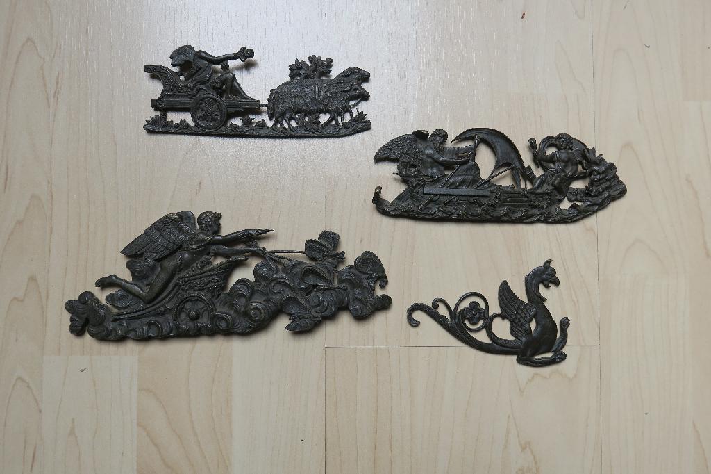 Bijzondere bronzen figuren met goden 19de eeuw, Verzenden, Brons