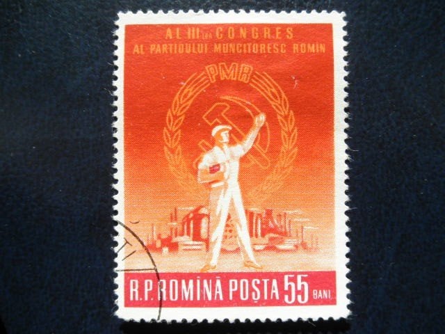 Postzegels Roemenië 1960 partijcongres - cat.w € 0,50., Ophalen of Verzenden, Overige landen, Gestempeld