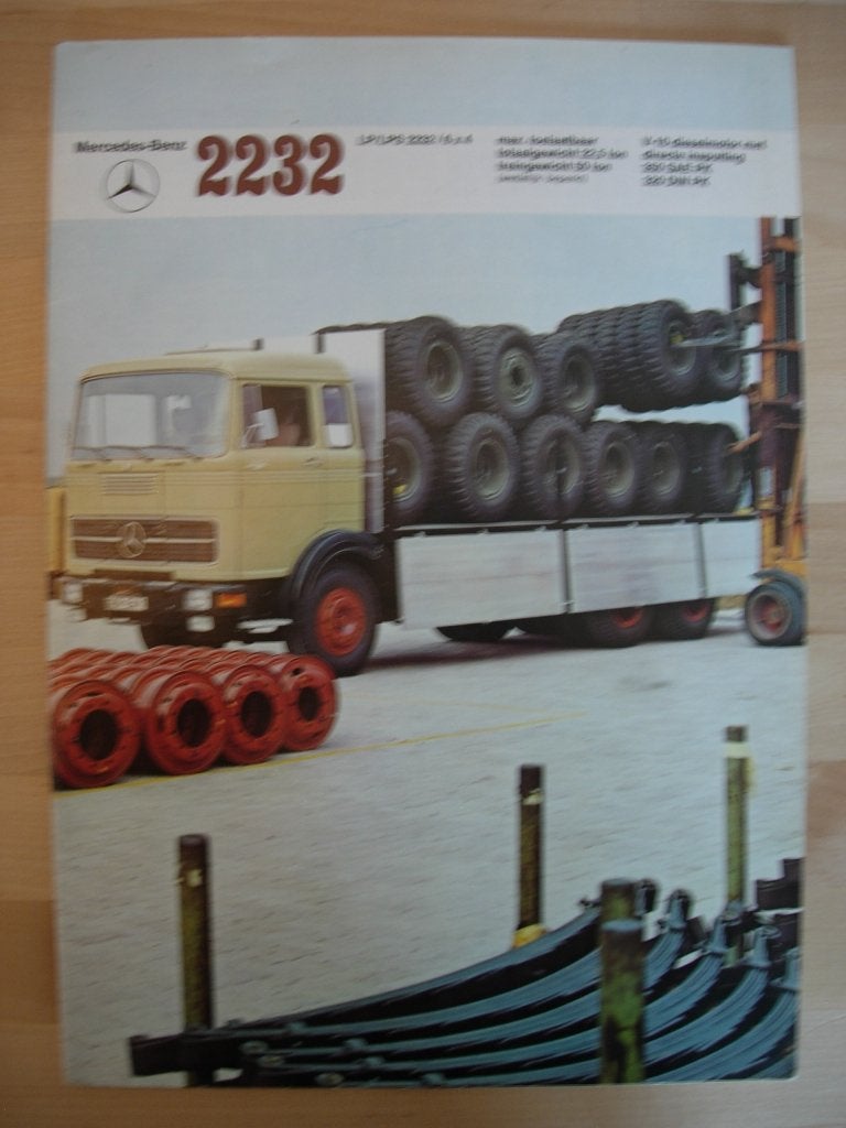 Mercedes LP / LPS 2232 Brochure 1973 – LP2232 LPS2232 6x4, Zo goed als nieuw, Mercedes-Benz, Mercedes, Ophalen of Verzenden