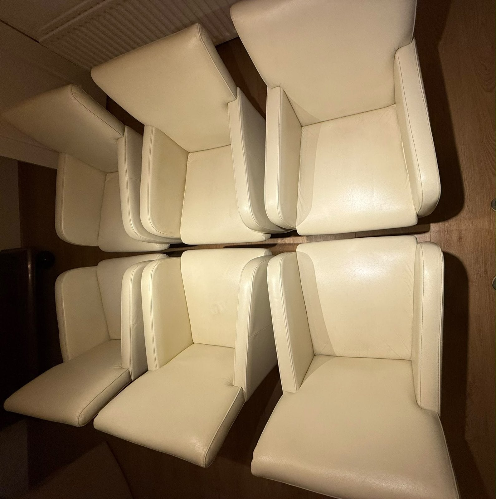 6 mooie eetkamerstoelen, Ophalen, Gebruikt, Overige kleuren, Leer