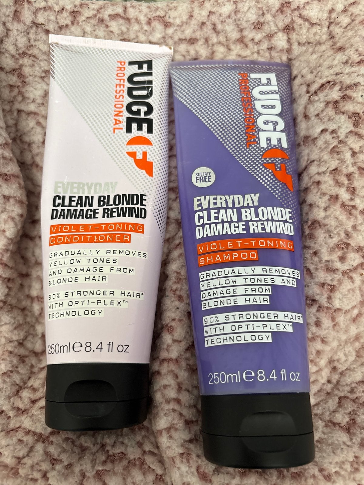 Fudge Everyday Clean Blonde Damage Rewind Shampoo & Conditio, Ophalen of Verzenden, Gebruikt, Shampoo of Conditioner