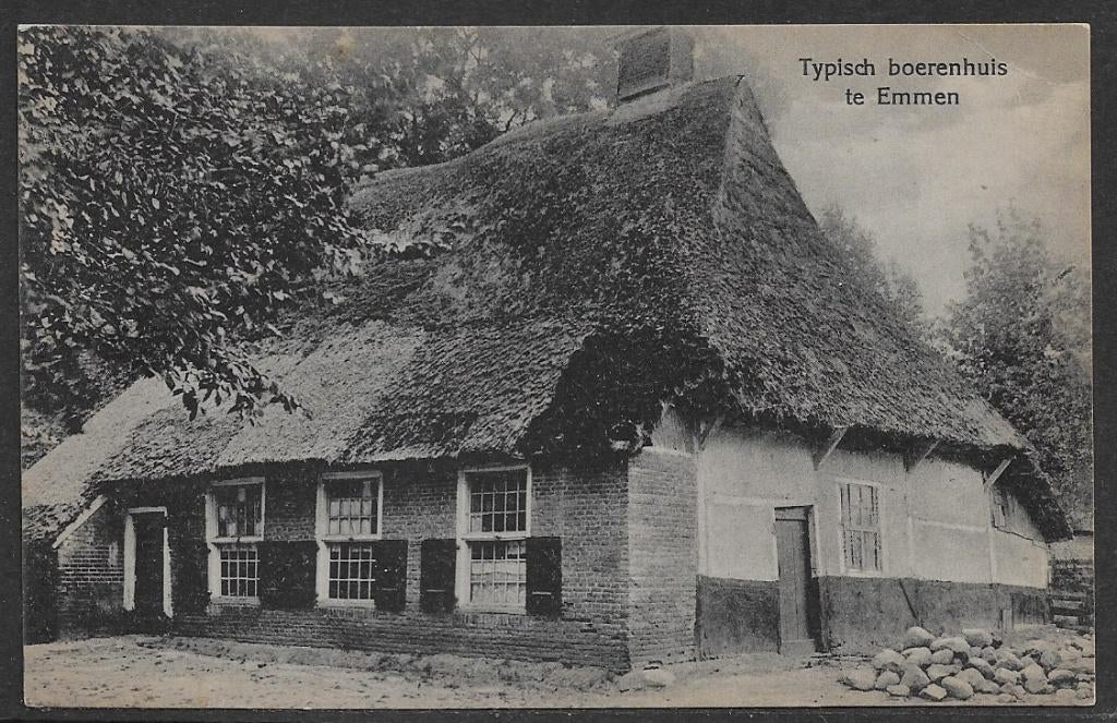 206 Emmen, Typisch Boerenhuis, Ophalen of Verzenden, Voor 1920, Ongelopen, Drenthe