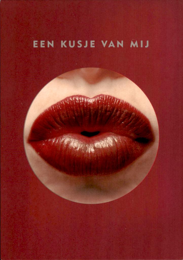 een kusje vanmij. Rode mond. Etos, Verzamelen, Verzenden, 1980 tot heden, Ongelopen, Overige thema's