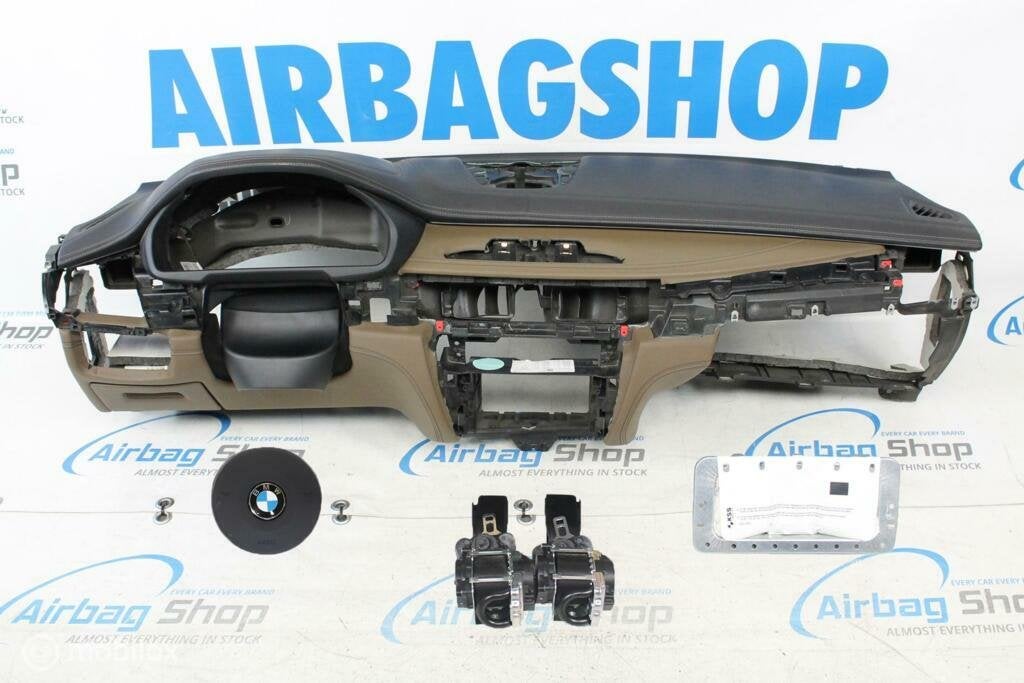 Airbag set Dashboard M zwart/bruin HUD stiksels BMW X5 F15, Gebruikt, Ophalen of Verzenden