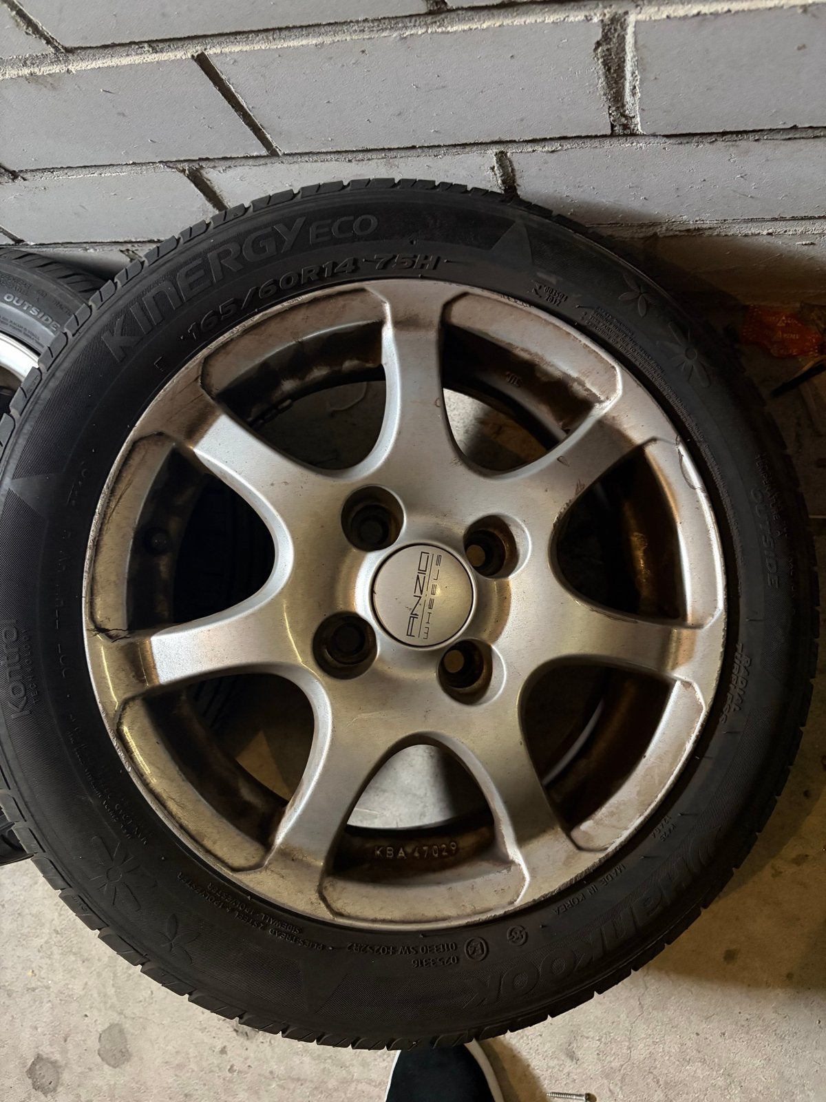 Lichtmetalen zomerwielen 14 inch Peugeot/Toyota/Citroën, Auto-onderdelen, Banden en Velgen, Ophalen, 14 inch, Gebruikt, Banden en Velgen