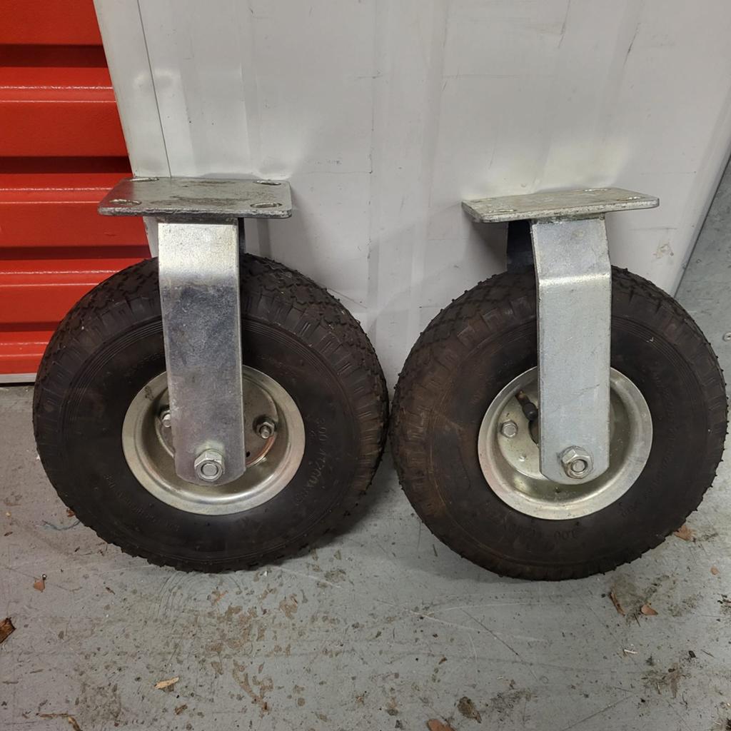 2x Stevige Luchtband Zwenkwielen - Max 29 PSI, Ophalen of Verzenden, Zo goed als nieuw
