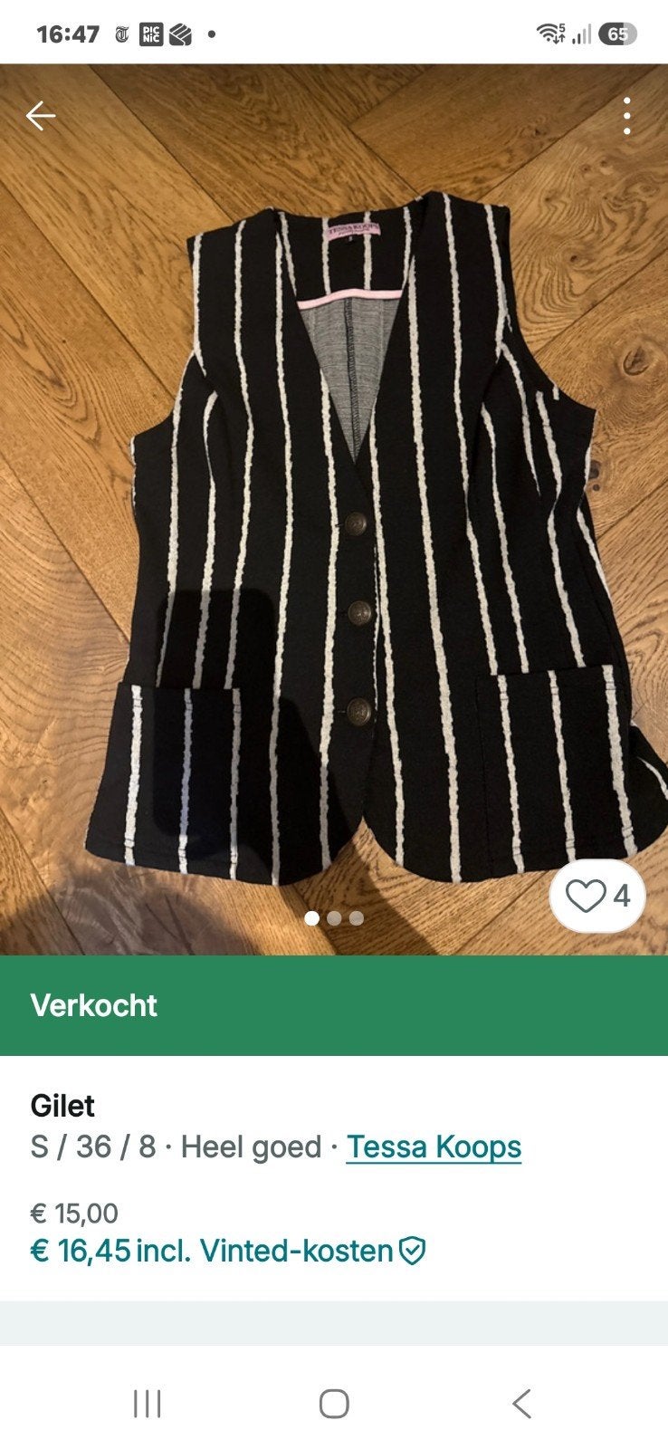 gezocht gilet maat s Tessa Koops, Kleding | Dames, Maat 38/40 (M), Zwart, Ophalen of Verzenden, Zo goed als nieuw