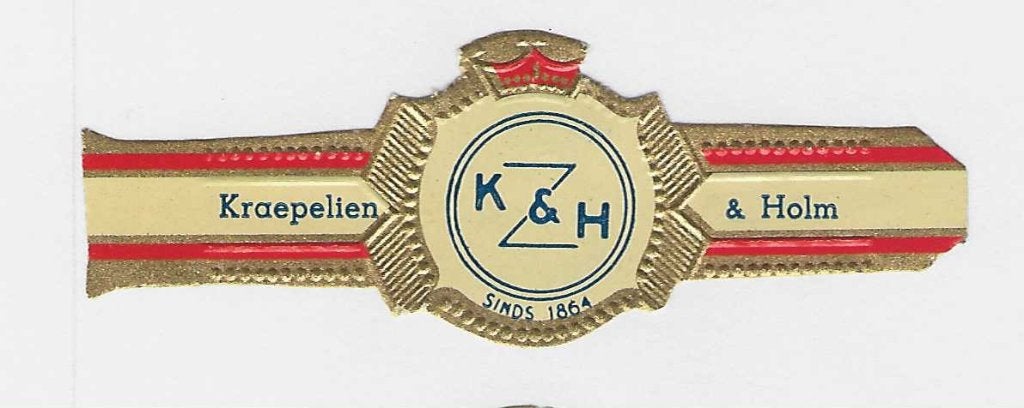abonne reclamen  43-  kraepelien & holm, Verzamelen, Ophalen of Verzenden, Sigarenbandjes