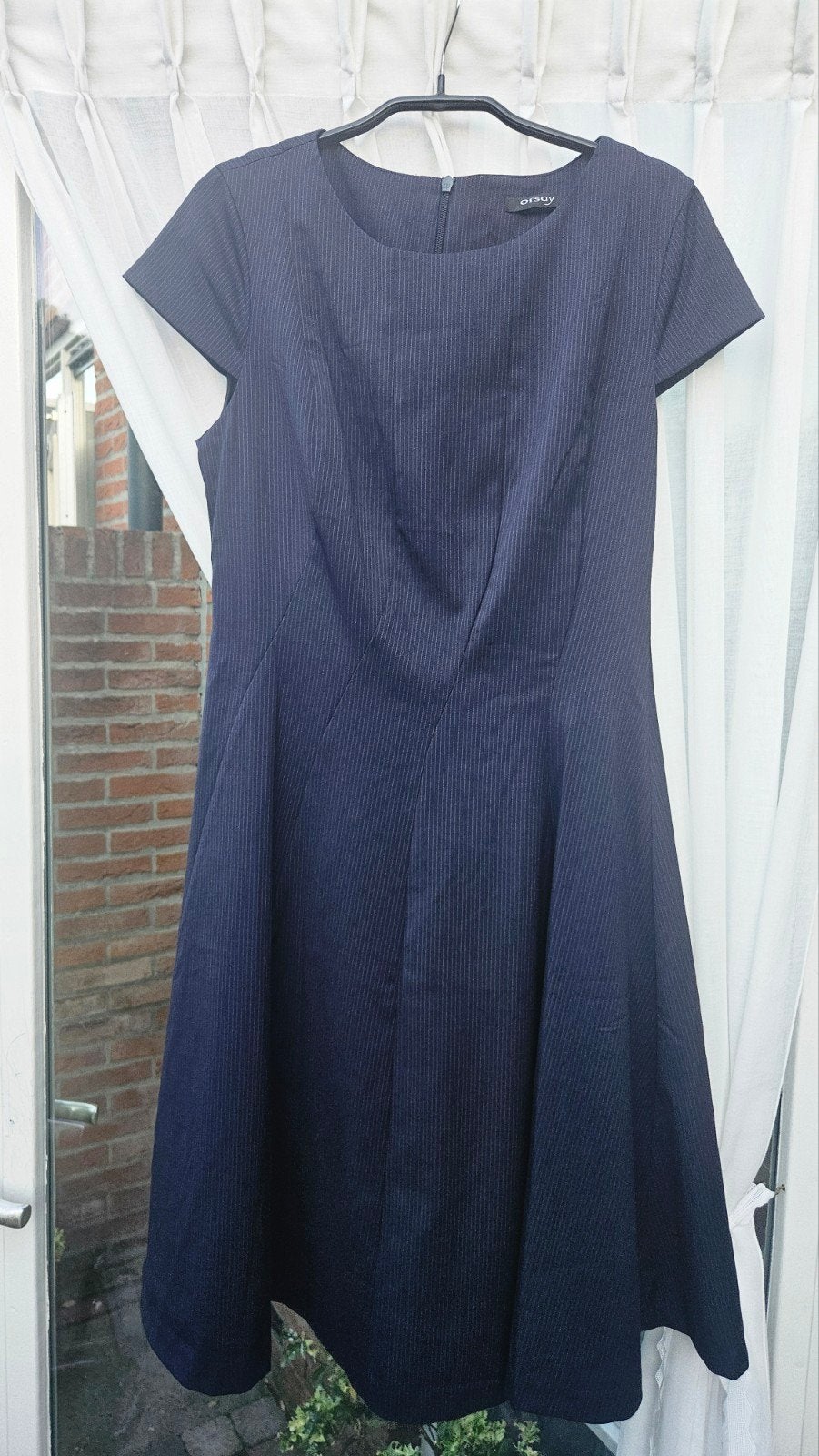 Orsay Jurk Blauw met Streepjes - Maat 36 (S), Blauw, Ophalen of Verzenden, Zo goed als nieuw, Orsay