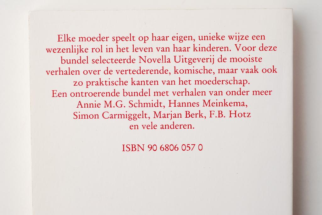 De mooiste verhalen over moeders (1991), Verzenden, Gelezen, Nederland