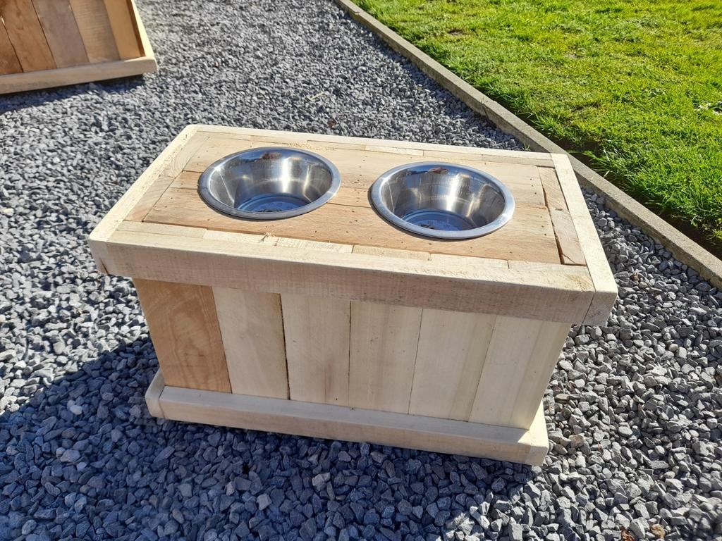 Houten hondenvoederbak nieuw, Dieren en Toebehoren, Ophalen, Nieuw