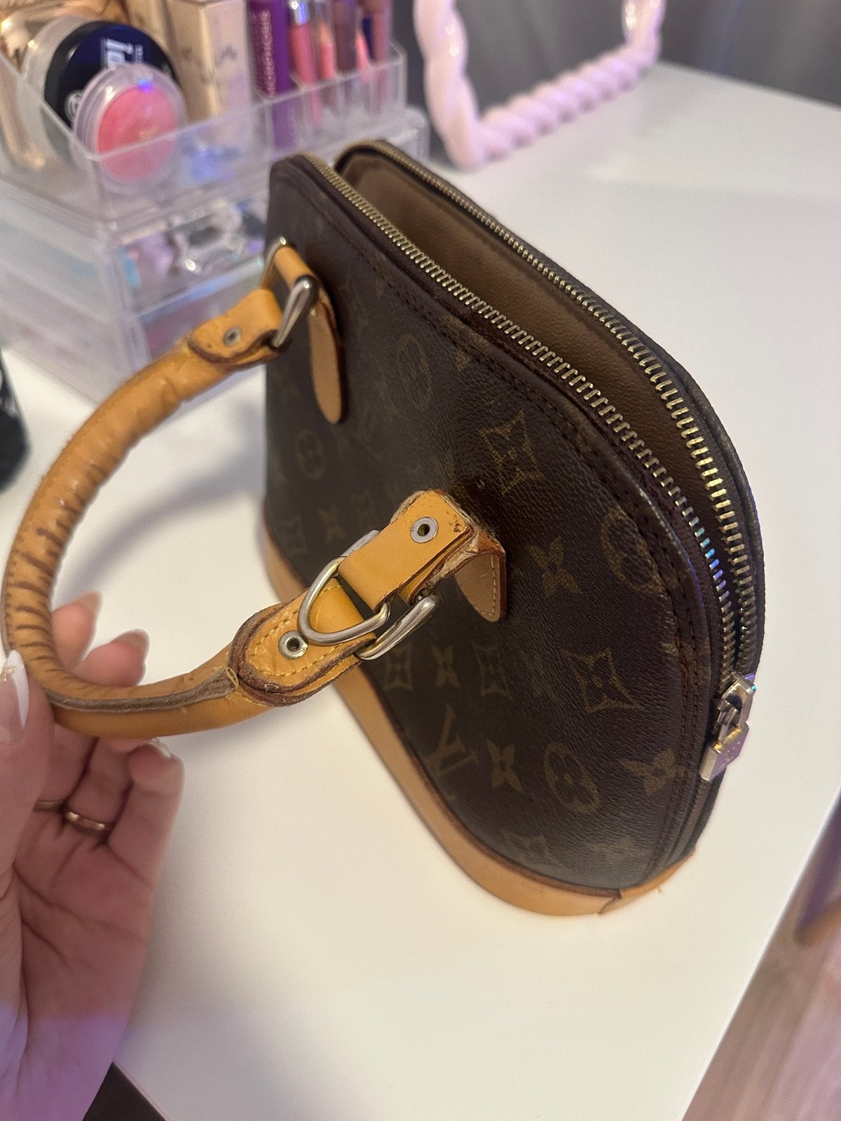 Louis Vuitton Alma PM Monogram Handtas, Sieraden, Tassen en Uiterlijk, Tassen | Damestassen, Ophalen, Gebruikt, Bruin, Handtas
