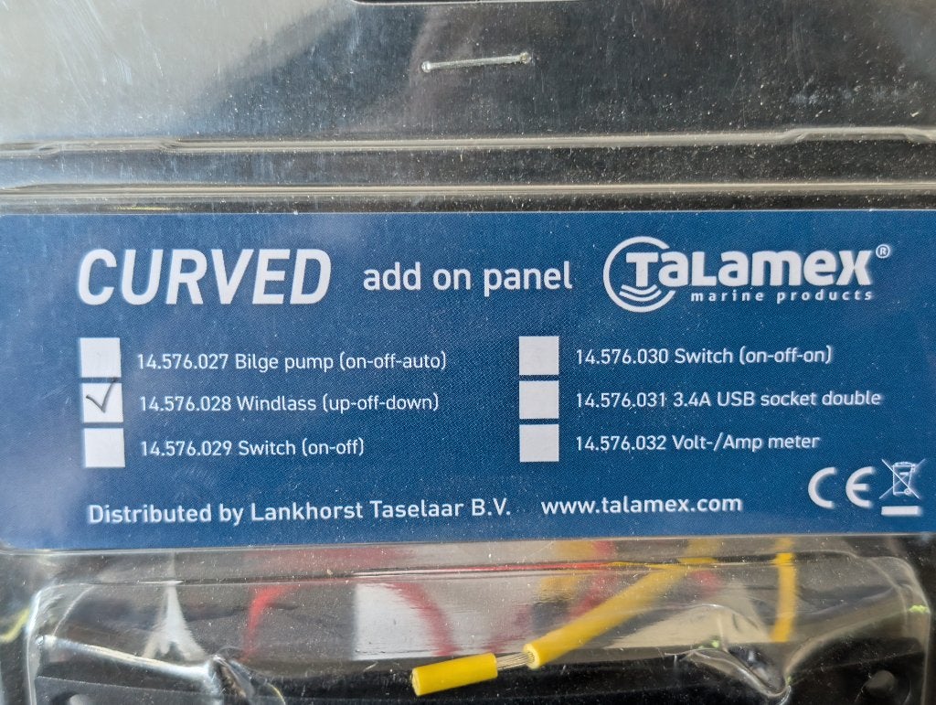 Talamex Curved ankerlier schakelaar UP-OFF-DOWN nieuw, Ophalen of Verzenden, Nieuw, Motor en Techniek